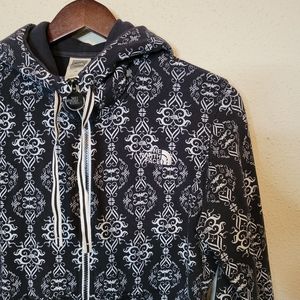 The North Face Black Scroll Print Full Zip Hoodie